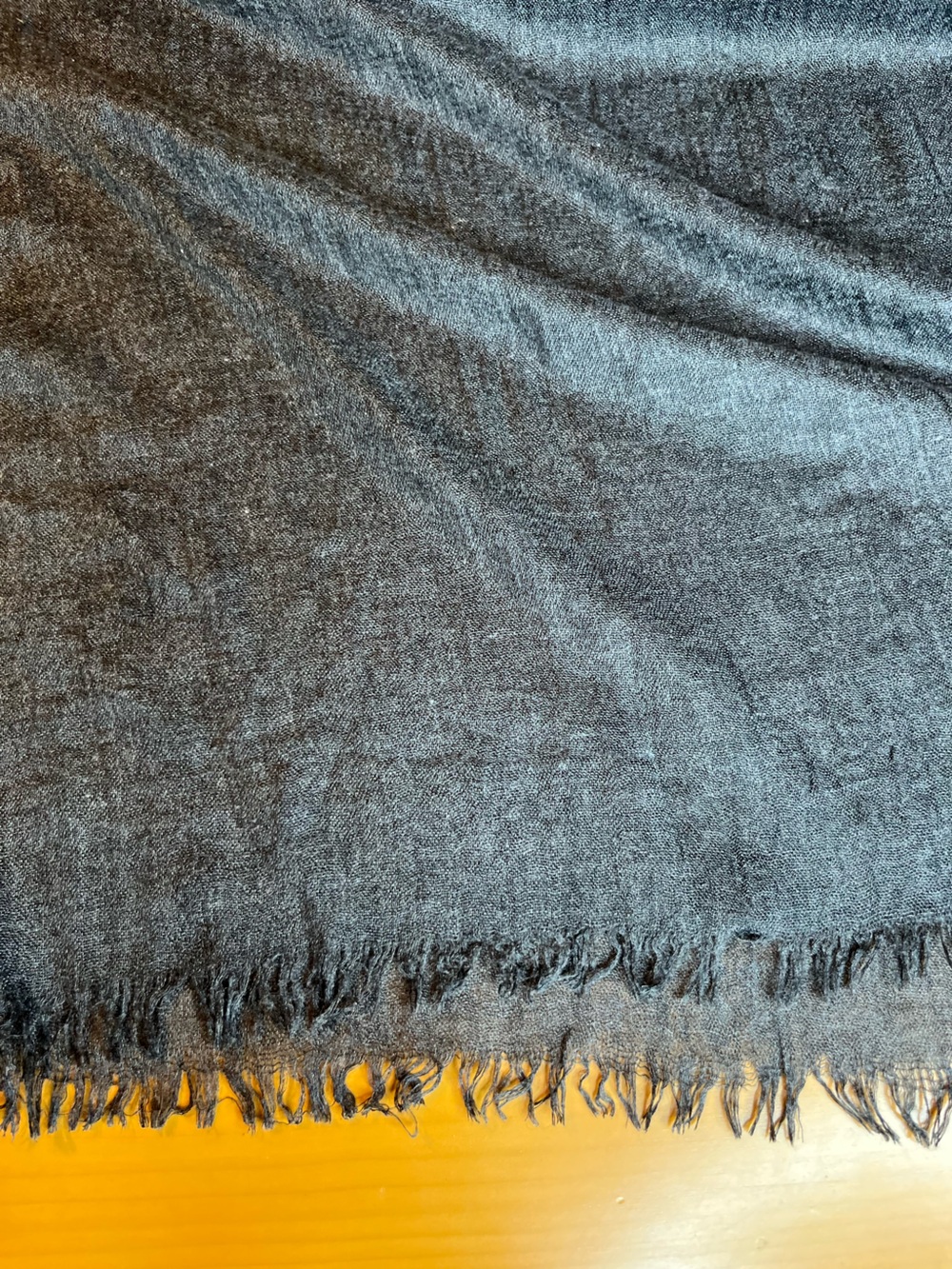 Dark Gray Fringed Knit Portola Scarf Wrap - Picture 2 of 4